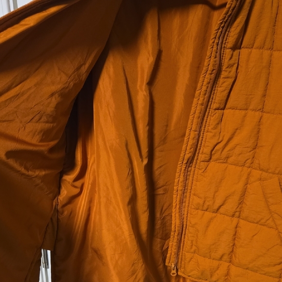 Orange Quilted Jacket Size Large Womens - Picture 10 of 11